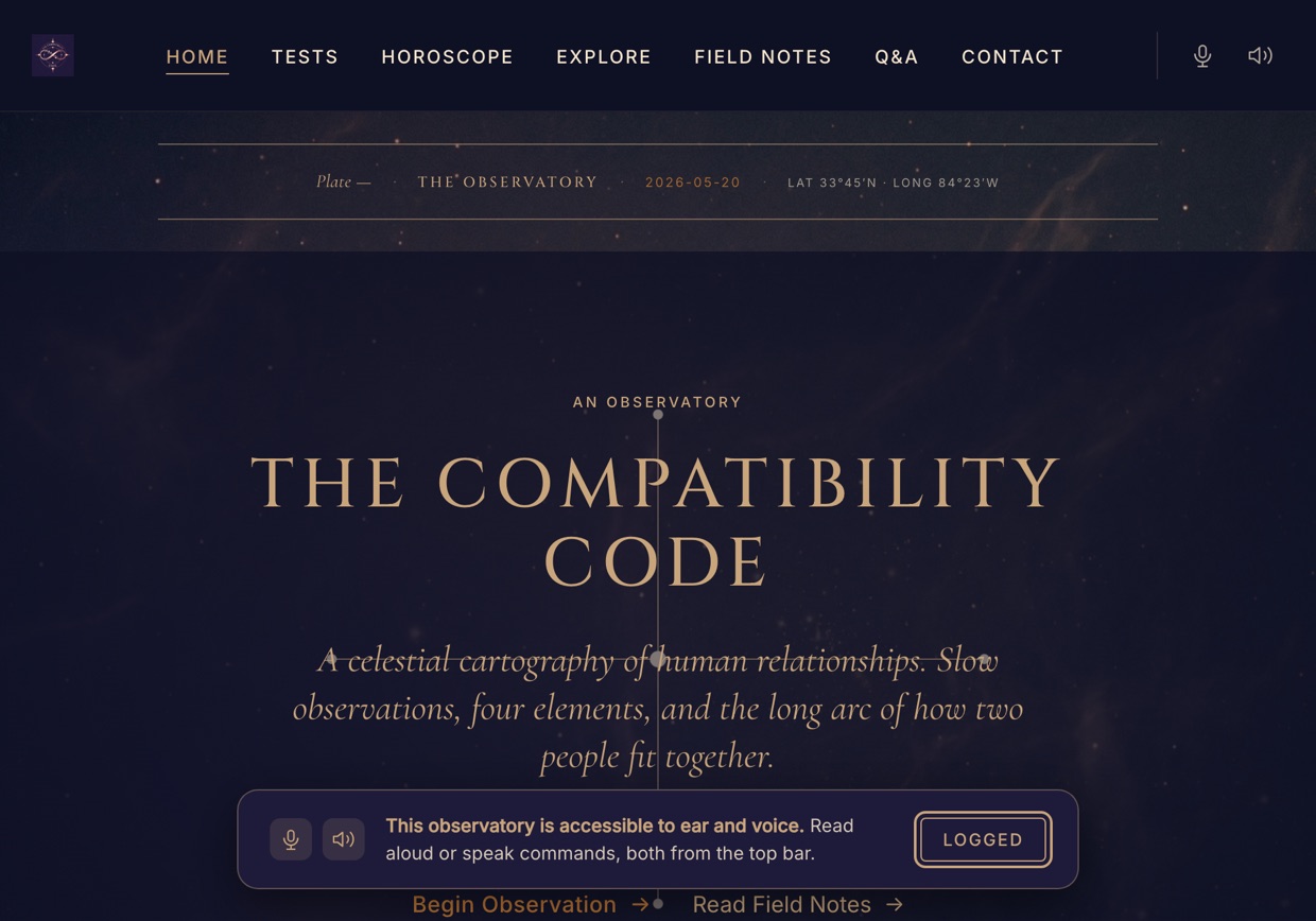 The Compatibility Code, site no ar