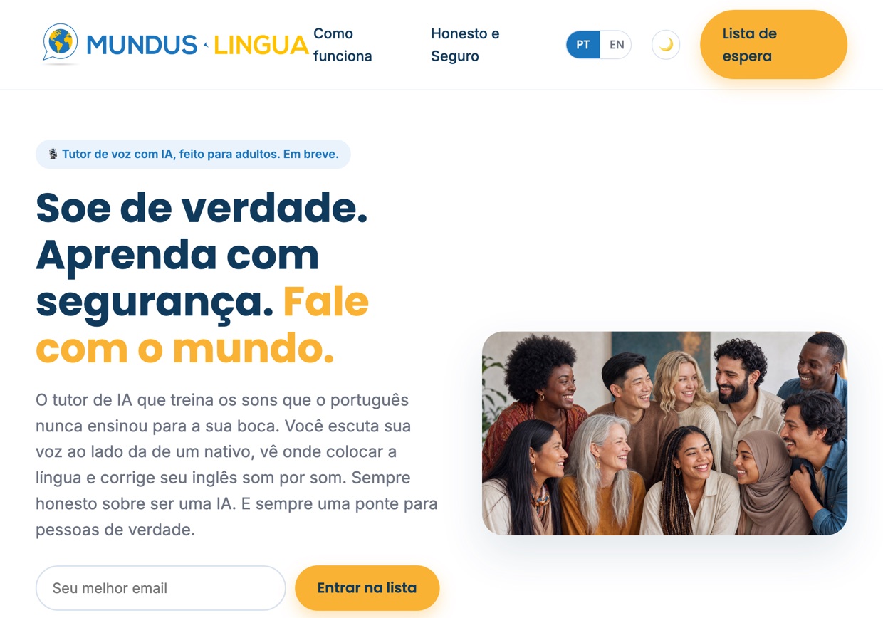 Mundus Lingua, site no ar