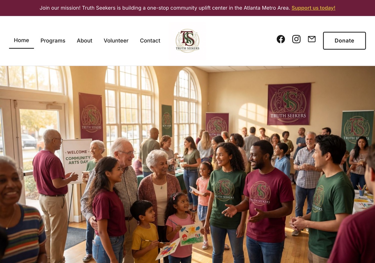 Truth Seekers Organization, site no ar